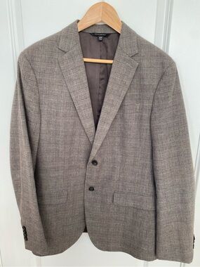 Banana Republic 40R Brown Glenn Check Slim Men’s Blazer Jacket Sport Coat